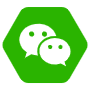 Wechat Green Hexagon Logo icon