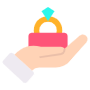 Weddding Ring And Hand icon