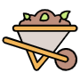 Wheelbarrow And Soil free icon for commercial use