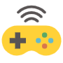 Wireless Yellow Gamepad Or Gaming Control free icon for commercial use