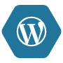 Wordpress Hexagon Blue Logo icon