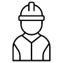 Worker Black Outline free icon for commercial use