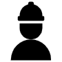 Worker Black Silhouette free icon for commercial use