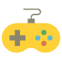 Yellow Gaming Joystick Or Controller free icon for commercial use