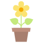 Yellow Potted Spring Flower free icon for commercial use