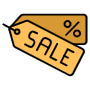 Yellow Sales Or Discount Price Tag free icon for commercial use