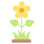 Yellow Spring Flower And Grass icon