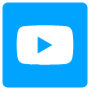 Youtube Logo Light Blue Square free icon for commercial use