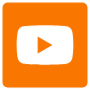 Youtube Logo Orange Square free icon for commercial use