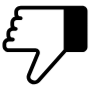 Youtube Thumbs Down Black Dislike free icon for commercial use