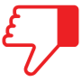 Youtube Thumbs Down Red Dislike icon