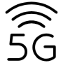 5g Connectivity Black Outline free icon for commercial use