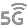 5g Gray Symbol free icon for commercial use