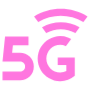 5g Pink Symbol free icon for commercial use