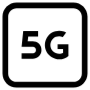 5g Square Black Outline free icon for commercial use