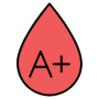 A Positive Blood Type Red free icon for commercial use