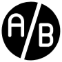 Ab Testing Compare Circle Round Black free icon for commercial use