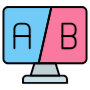 Ab Testing Computer Screen free icon for commercial use