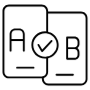 Ab Testing Smartphone App Black Outline free icon for commercial use