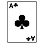 Ace Of Clubs Playing Card free icon for commercial use