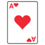 Ace Of Hearts Playing Card free icon for commercial use