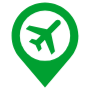 Airport Location Green Placeholder icon
