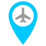 Airport Location Pin Blue free icon for commercial use