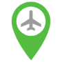 Airport Location Pin Green free icon for commercial use