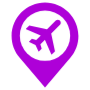 Airport Location Purple Placeholder icon