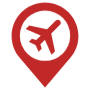 Airport Location Red Placeholder icon
