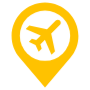 Airport Location Yellow Placeholder free icon for commercial use