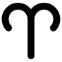 Aries Sign Black free icon for commercial use
