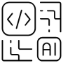 Artificial Intelligence Generated Coding free icon for commercial use