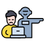 Artificial Intelligence Jobless Man free icon for commercial use