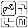 Artificial Intelligence Robotic Arm icon