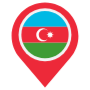 Azerbaijan Location Flag Pin free icon for commercial use