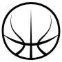 Basketball Aesthetic Ball Black Outline icon