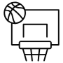 Basketball Game Hoop Black Outline icon