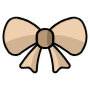 Beige Ribbon Bow free icon for commercial use