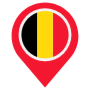 Belgium Location Flag Pin icon