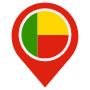 Benin Location Flag Pin icon