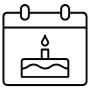 Birthday Calendar Black Outline free icon for commercial use