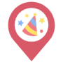Birthday Hat Location Placeholder Red free icon for commercial use