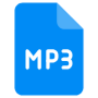 Blue Mp3 Music File Format Extension free icon for commercial use