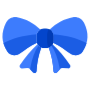 Blue Ribbon Gift Bow free icon for commercial use