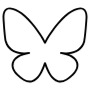 Bluesky Black Outline Logo icon