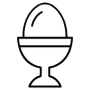 Boiled Egg Black Outline free icon for commercial use