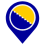 Bosnia Location Flag Pin icon