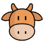 Brown Cow Head free icon for commercial use