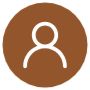 Brown User Line Avatar Circle Round free icon for commercial use